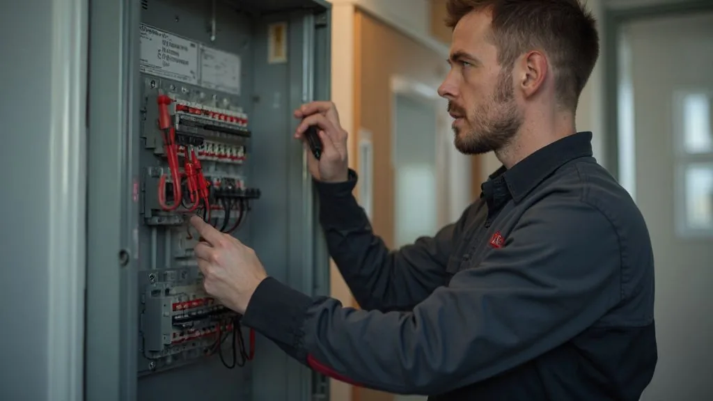Elektriker am Sicherungskasten – Elektro-Notdienst in Pfreimd
